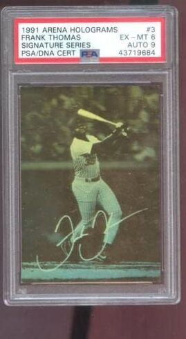 1991 Arena Holograms Frank Thomas Auto Card Card Psa/DNA 9 Baseball - Baseball Slabbed Cards in Saudi Arabia