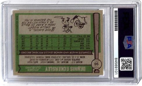 Dennis Eckersley Signed 1976 Topps #98 Autographed Cleveland PSA/DNA *9101 - Baseball Slabbed Autographed Cards in Saudi Arabia