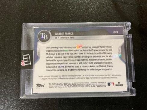Auto Base Relic 37/99 Wander Franco 2021 MLB TOPPS NOW 402A MLB HOLO Debut - Baseball Slabbed Autographed Cards in Saudi Arabia