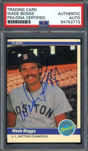 Wade Boggs PSA DNA Signed 1984 Fleer Super Star Special Autograph - Baseball Slabbed Autographed Cards in Saudi Arabia