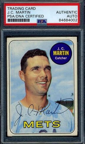 J.C. Martin PSA DNA Signed 1969 Topps Autographed - Baseball Slabbed Autographed Cards in Saudi Arabia