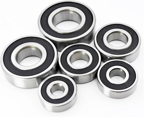 2PCs تحمل 6200 6201 6202 6203 6204 6205 2RS DDU LLU RS 6200RS 6201RS 6202RS 6205RS Chrome Steel Groove Ball (6200-2RS 10x30x9mm) in Kuwait