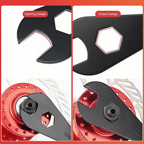 Bike Cone Wrench Set - 7 Sizes (13-19mm) Bicycle Wheel Hub Axle Nut Installer & Remover Cycling Spanner Tool Kit in Saudi Arabia