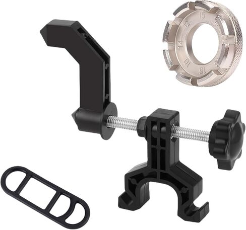 Bicycle Wheel Truing Tool Portable Bike Rim Adjustment Stand, Universal Size Portable Bicycle Wheel Truing Tool with Spoke Wrench,Mini Bike Wheels Repair Tools in Saudi Arabia