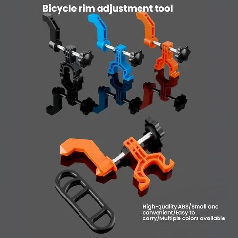 Bicycle Wheel Truing Tool Portable Bike Rim Adjustment Stand, Universal Size Portable Bicycle Wheel Truing Tool with Spoke Wrench,Mini Bike Wheels Repair Tools in Saudi Arabia