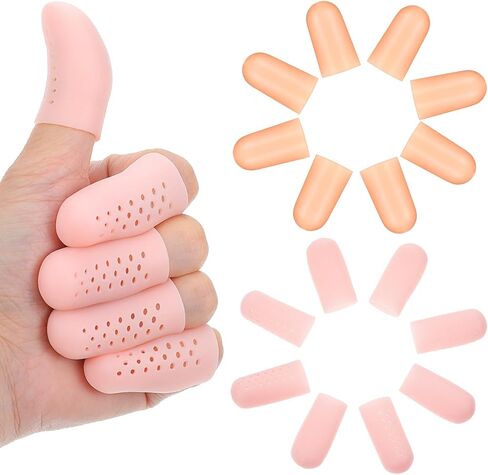 20pcs الهلام أصابع أصابع مع ثقوب الهواء حماة أصابع الهلام القابلة للتنفس تغطي أصابع حماية أصابع الأطراف تغطي قفزة أخمص القدمين حماة لتكسير الجرح بثور الأظافر (عارية) in Kuwait