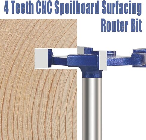 1pc 1/4inch shank 4 carbide eash spanboard surfacing bit for slab تسطيح الخشب بتة بتة بتة. in Saudi Arabia