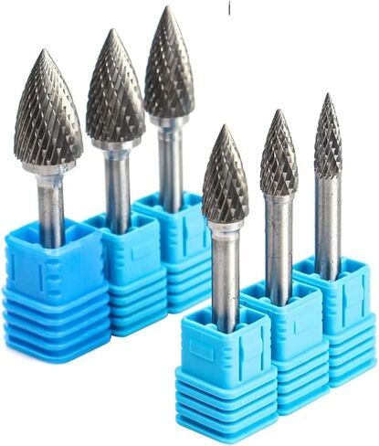 YG8 Alloy Rotary File 1Pc GX Type Double Slot Tungsten Steel Wood Carving Grinding Head Hard Metal for Copper(GX0816M06) in Saudi Arabia