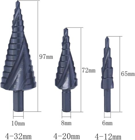 4-12 4-20 4-32MM HSS COBALT خطوة بتات مجموعة النيتروجين سرعان in Saudi Arabia
