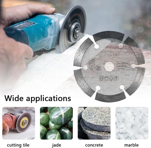 3inch Dolomite Cutting Blade 75 * 1.2 * 10mm Grinding Wheel Blade Angle Grinder Sawblade for Cutting Tile Ceramic Concrete Marble in Saudi Arabia