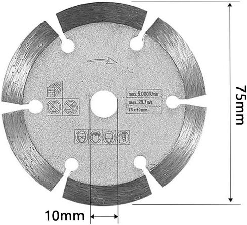 3inch Dolomite Cutting Blade 75 * 1.2 * 10mm Grinding Wheel Blade Angle Grinder Sawblade for Cutting Tile Ceramic Concrete Marble in Saudi Arabia