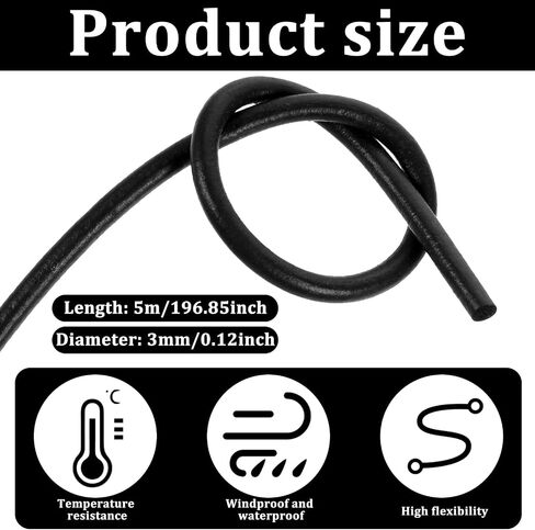 Backer Rod 16.4 Ft 1/8 Inch Foam Backer Rod Black Rubber Caulk Saver Concrete Expansion Joint Filler for Gaps and Joints in Saudi Arabia