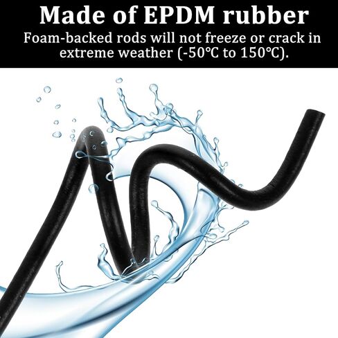 Backer Rod 16.4 Ft 1/8 Inch Foam Backer Rod Black Rubber Caulk Saver Concrete Expansion Joint Filler for Gaps and Joints in Saudi Arabia