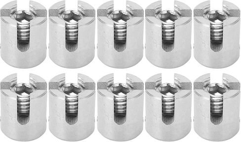 Cross Cable Clamp Clamp Stafless Steel Rope Cross Cross Clamp Clamp لتطبيقات حديقة حديقة داخلية في الهواء الطلق 316 من الفولاذ المقاوم للصدأ 10pcs (M8 3mm) in Saudi Arabia