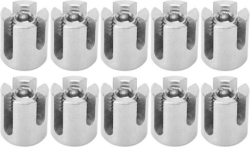 Cross Cable Clamp Clamp Stafless Steel Rope Cross Cross Clamp Clamp لتطبيقات حديقة حديقة داخلية في الهواء الطلق 316 من الفولاذ المقاوم للصدأ 10pcs (M8 3mm) in Saudi Arabia