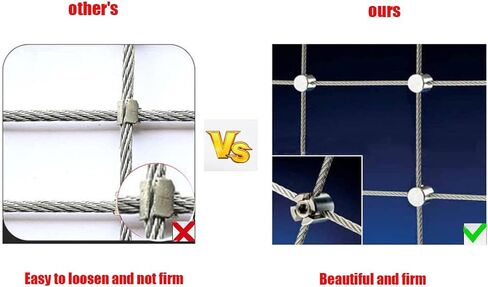 Cross Cable Clamp Clamp Stafless Steel Rope Cross Cross Clamp Clamp لتطبيقات حديقة حديقة داخلية في الهواء الطلق 316 من الفولاذ المقاوم للصدأ 10pcs (M8 3mm) in Saudi Arabia