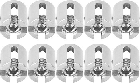 Cross Cable Clamp Clamp Stafless Steel Rope Cross Cross Clamp Clamp لتطبيقات حديقة حديقة داخلية في الهواء الطلق 316 من الفولاذ المقاوم للصدأ 10pcs (M8 3mm) in Saudi Arabia