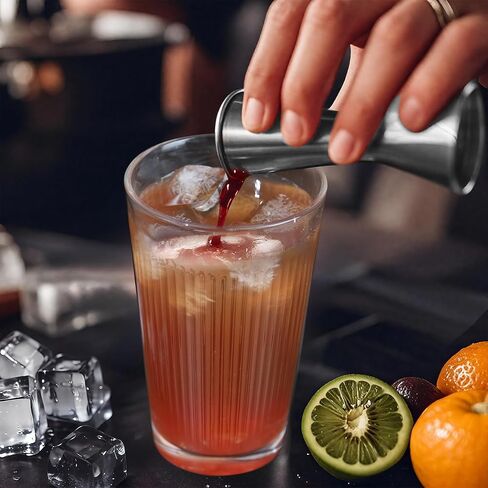 Glass Cocktail Shaker, Martini Shaker with Strainer for Bars, Whiskey, Cocktails 17oz (Gold) in Saudi Arabia