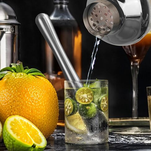 Glass Cocktail Shaker, Martini Shaker with Strainer for Bars, Whiskey, Cocktails 17oz (Gold) in Saudi Arabia