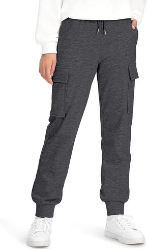 Auranso Boys Cargo Sweatpants Althetic Pants for Kids Joggers Casual Workout with Pockets Drawstring in Saudi Arabia