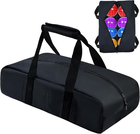 BOCCE BALT BALL BAS مع 8 مقصورات 17 * 9inch مجموعة BOCCE الثقيلة المحمل كيس مقاوم للماء Oxford Cloth Portable Bocce Storage Case for Lawn Beach Yard Outdoor Game Set (BAS ONLY) in Kuwait