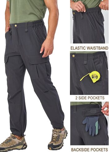 Hiking Pants Men Quick Dry Tactical Pants Lightweight Stretch Cargo Work Hiking Outdoor Fishing Travel Pants in Saudi Arabia