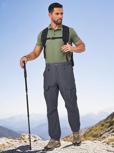 Hiking Pants Men Quick Dry Tactical Pants Lightweight Stretch Cargo Work Hiking Outdoor Fishing Travel Pants in Saudi Arabia