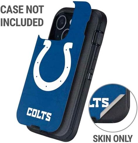 Skinit Decal Phone Skin Compatible with OtterBox Defender iPhone 15 - Officially Licensed NFL Indianapolis Colts Distressed Design in Saudi Arabia