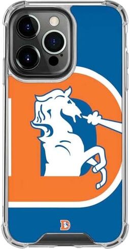 Skinit Clear Phone Case متوافق مع iPhone 15 Pro Max - تصميم شعار NFL Denver Broncos المرخص رسميًا in Saudi Arabia