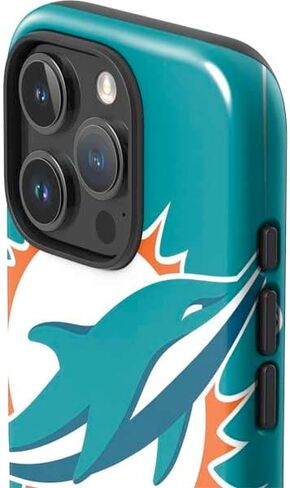 حالة هاتف Skinit Impact متوافقة مع iPhone 16 Pro Max - NFL Miami Dolphins مرخص رسميًا تصميم شعار كبير in Saudi Arabia
