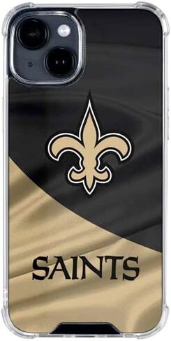 حالة هاتف Skinit Clear متوافقة مع iPhone 15 - تصميم NFL NFL New Orleans Saints مرخص رسميًا in Saudi Arabia
