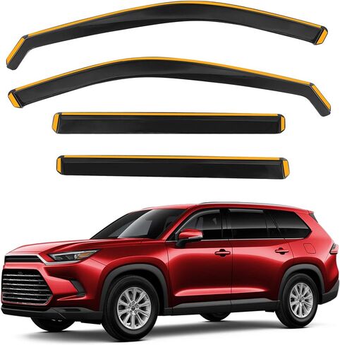 حراس المطر في القنوات المتطورة لتويوتا RAV4 2020-2025 ، مقطع النافذة المنحرفات تنفيس النوافذ زجال واق من انحراف الرياح شمس المطر الظل ، 4 PCS in Kuwait