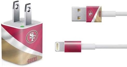 Skinit Decal بشرة أخرى متوافقة مع iPhone Charger (5W USB) - تصميم NFL San Francisco 49 المرخص رسميًا in Saudi Arabia