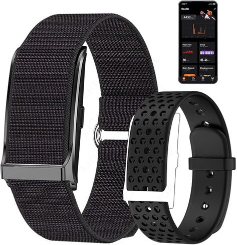 أجهزة تتبع اللياقة البدنية للنساء للنساء ، 2pc نطاقات الساعات الذكية Health Wristband Tracker يمكن ارتداؤها مع مراقبة تلقائية رياضية مع عداد الخطى/النوم/الإجهاد/السعرات الحرارية ، تطبيق مجاني in Saudi Arabia