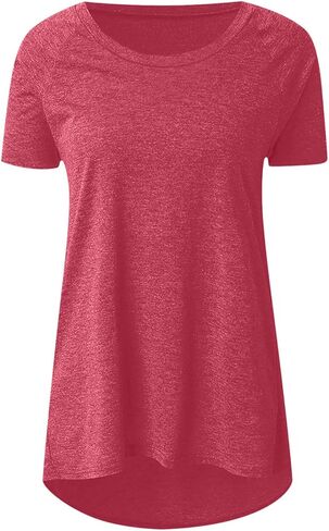 قمم المرأة 2024 الصيف غير الرسمي بالإضافة إلى الحجم عمل بلوز قميص Tshirt Trendy Lourd Long Tunic Tee Crewneck إخفاء قميص البطن in Kuwait
