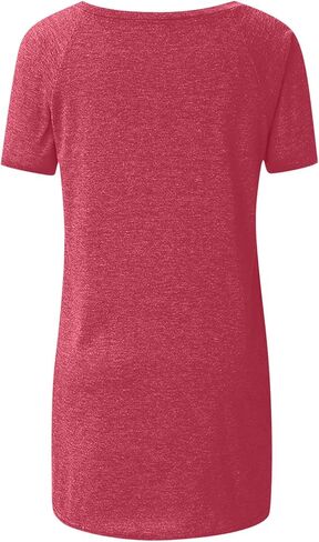 قمم المرأة 2024 الصيف غير الرسمي بالإضافة إلى الحجم عمل بلوز قميص Tshirt Trendy Lourd Long Tunic Tee Crewneck إخفاء قميص البطن in Kuwait