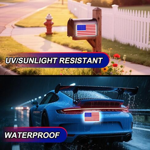 American Flag Stickers, Made of 3M DG3, Decals Reflective at Night, Sunscreen Non-Fading, for Cars, Motorcycles, and Mailboxes, Show Your Patriotism and Sense of Justice, 5x3 in (3 Pieces) in Saudi Arabia