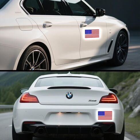 American Flag Stickers, Made of 3M DG3, Decals Reflective at Night, Sunscreen Non-Fading, for Cars, Motorcycles, and Mailboxes, Show Your Patriotism and Sense of Justice, 5x3 in (3 Pieces) in Saudi Arabia