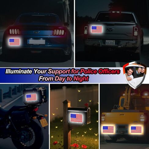 American Flag Stickers, Made of 3M DG3, Decals Reflective at Night, Sunscreen Non-Fading, for Cars, Motorcycles, and Mailboxes, Show Your Patriotism and Sense of Justice, 5x3 in (3 Pieces) in Saudi Arabia