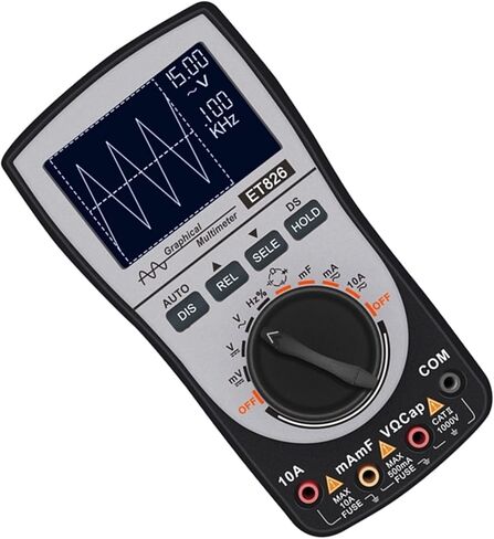 Current Signal Generator Digital Multimeter Oscilloscope Auto Range Direct Current Voltage Current Meter Capacitance Resistance Testers, BlackGrey in Kuwait