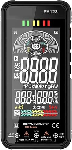 Current Signal Generator 6000 Counts Digital Multimeter Smart Auto Range 600V Tester Meter True AC/DC Voltage with LCD Screen Flashlight in Kuwait