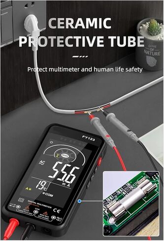 Current Signal Generator 6000 Counts Digital Multimeter Smart Auto Range 600V Tester Meter True AC/DC Voltage with LCD Screen Flashlight in Kuwait