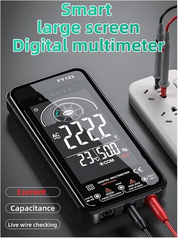 Current Signal Generator 6000 Counts Digital Multimeter Smart Auto Range 600V Tester Meter True AC/DC Voltage with LCD Screen Flashlight in Kuwait