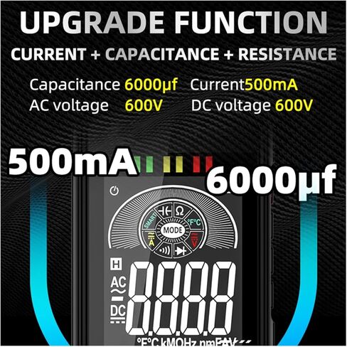 Current Signal Generator 6000 Counts Digital Multimeter Smart Auto Range 600V Tester Meter True AC/DC Voltage with LCD Screen Flashlight in Kuwait
