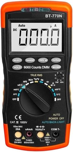 Current Signal Generator Digital 6000 Counts Multimeter Auto/Manual Range Avometer Measuring Meter with Self-Locking Protection in Kuwait