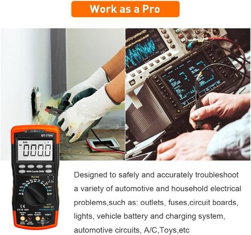 Current Signal Generator Digital 6000 Counts Multimeter Auto/Manual Range Avometer Measuring Meter with Self-Locking Protection in Kuwait