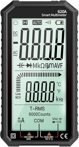 Current Signal Generator Digital Multimeter Transistor Tester 6000 Counts True RMS Auto Electrical Capacitance Meter Temp Resistance Measure Meter (Color : Red) in Saudi Arabia
