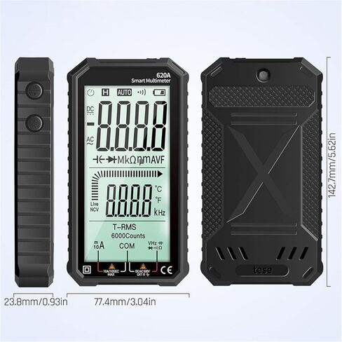Current Signal Generator Digital Multimeter Transistor Tester 6000 Counts True RMS Auto Electrical Capacitance Meter Temp Resistance Measure Meter (Color : Red) in Saudi Arabia