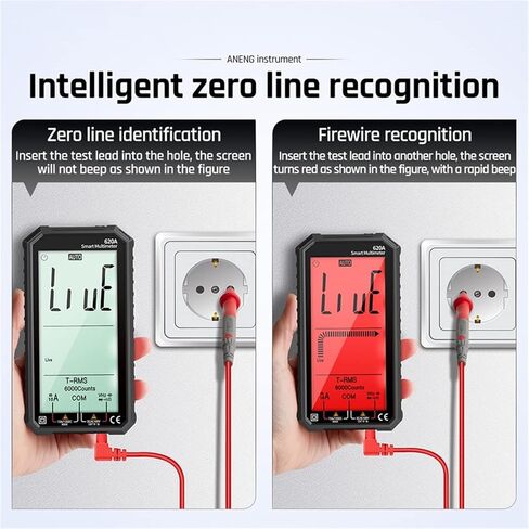 Current Signal Generator Digital Multimeter Transistor Tester 6000 Counts True RMS Auto Electrical Capacitance Meter Temp Resistance Measure Meter (Color : Red) in Saudi Arabia
