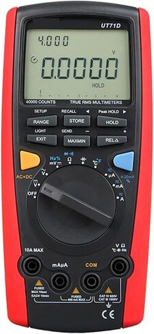 مولد الإشارة الحالي Digital Multmeter Auto Range AC DC Voltage Tester 39999 Counts Smart USB Capacitance Meter (Color: UT71D) in Saudi Arabia